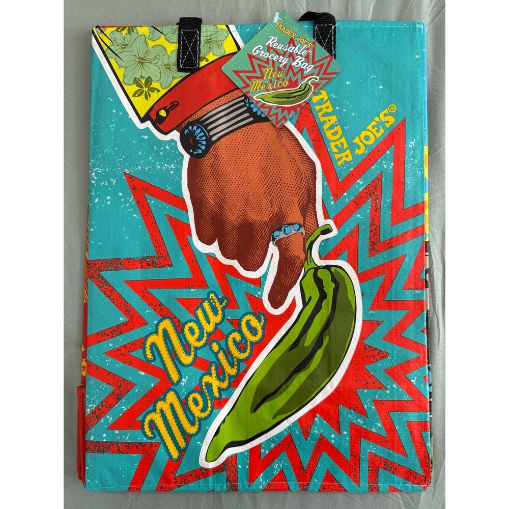 Trader Joe's‎ New Mexico Reusable Tote Bag Hatch Chile Theme (2024)
